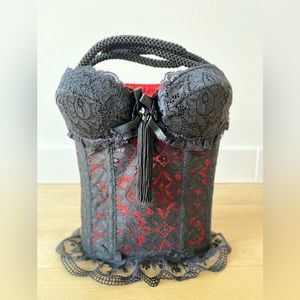 Moschino black lace purse